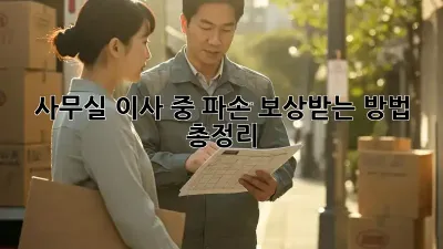 사무실 이사 중 파손? 보상받는 방법 총정리!