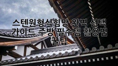 스텐원형식힘망🏆 완벽 선택 가이드: 주방 필수템 활용법 & 꿀팁🍯