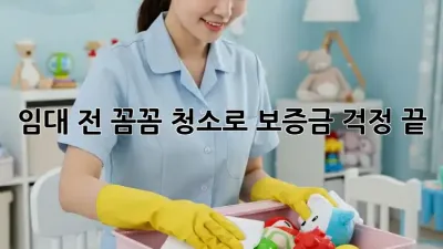 임대 전, 꼼꼼 청소로 보증금 걱정 끝!