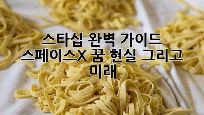스타십🚀 완벽 가이드: 스페이스X 꿈, 현실 그리고 미래✨